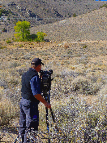 videographer robert van camp of great scenic railway journeys shoots video at the virginia and truckee railroad