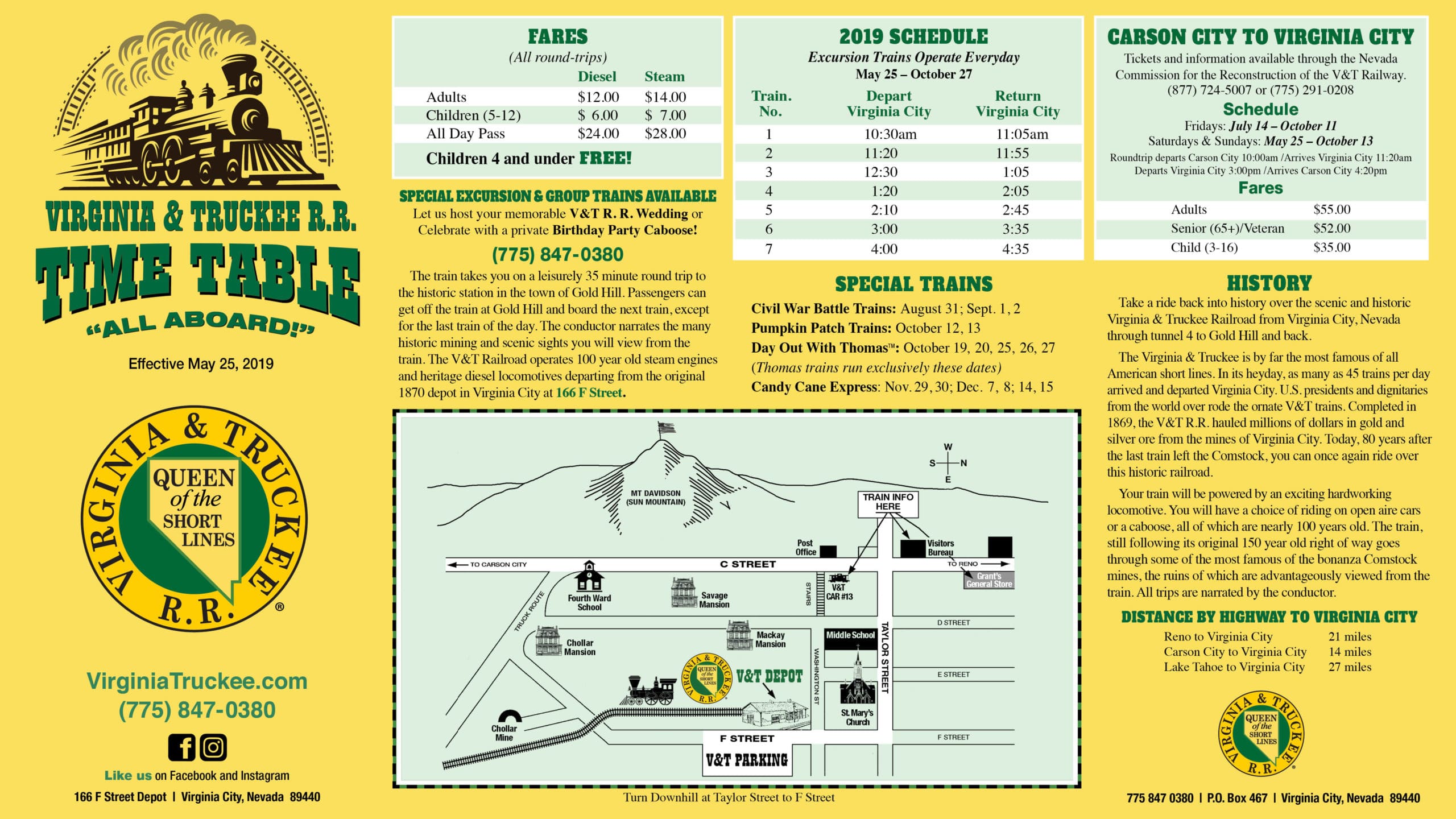 Comstock Train to Gold Hill Virginia & Truckee Railroad