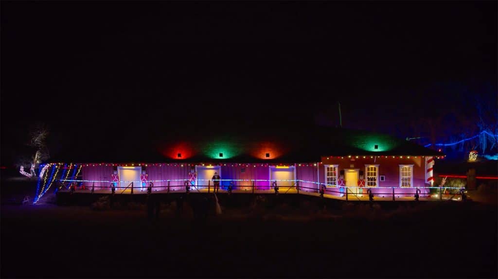 Electric Holiday Train O’ Lights Virginia & Truckee Railroad